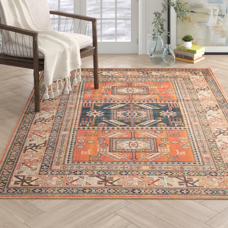 Ovid Tangerine Rust Area Rug & Reviews AllModern